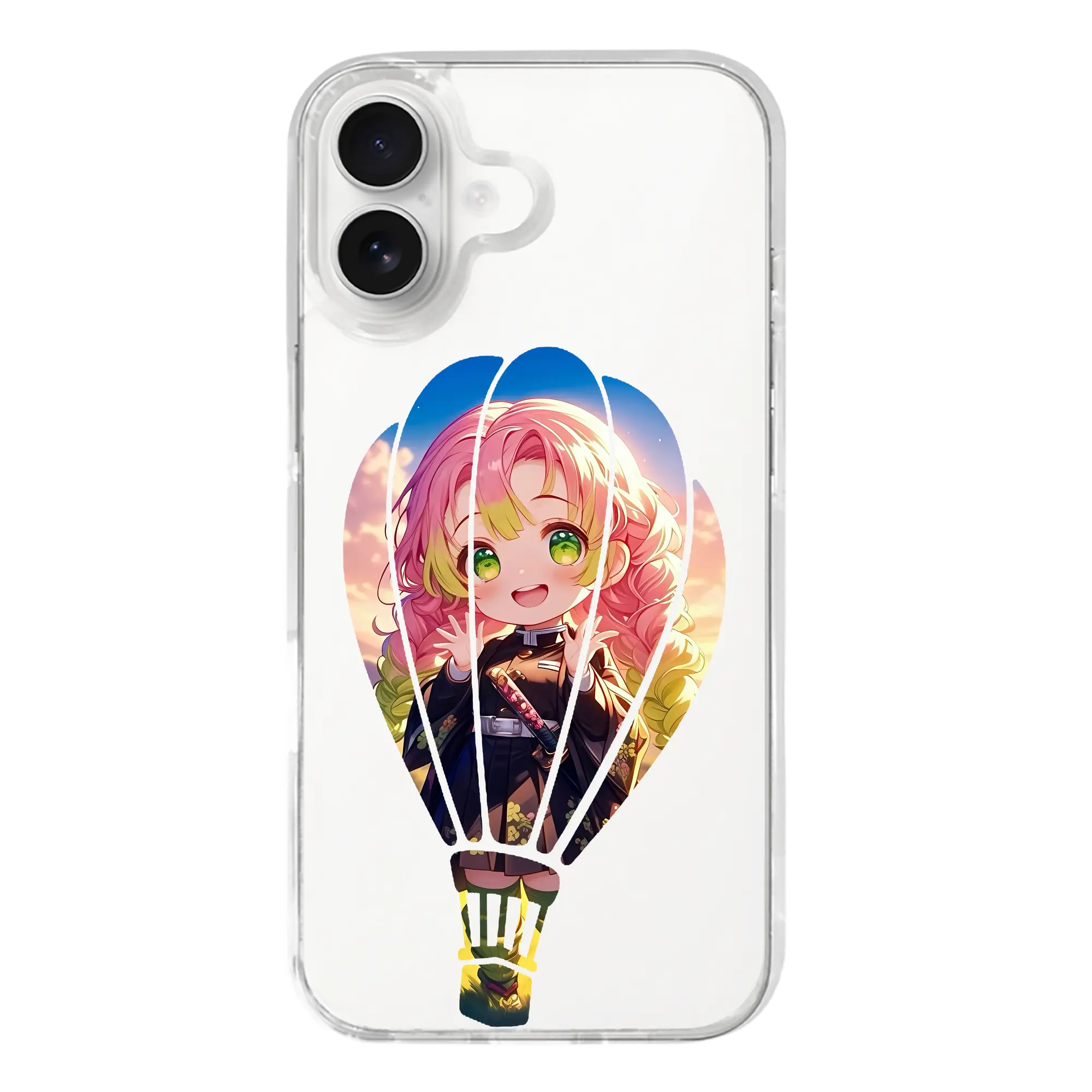 鬼滅の刃 グッズ,甘露寺 蜜璃 - iPhone 17シリーズ 透明スマホケース – 薄型・耐衝撃・精密フィット保護カバー